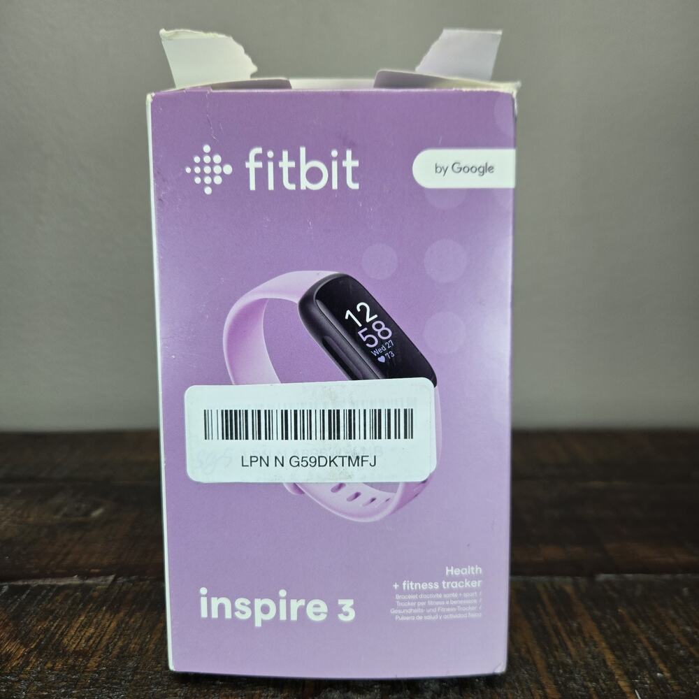 Fitbit Inspire 3 Heart Rate Monitor Health & Fitness Tracker Lilac Bliss
